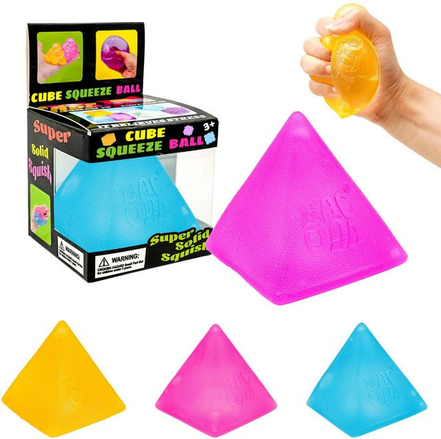 Pyramiden-Malzzucker-Knet- und Entspannungsspielzeug, Rosa, ab 14 Jahre - Bild 1