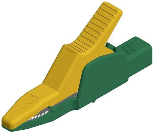 Hirschmann Test & Measurement AK 2 B 2540 I Sicherheits-Abgreifklemme mit 4mm Steckanschluss, CAT II 1000V, Gelb - Bild 1