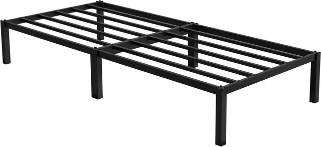 ML-Design Metallbett mit Stahlrahmen und Lattenrost in Schwarz, B/T/H: 90 x 200 x 31 cm - Bild 1