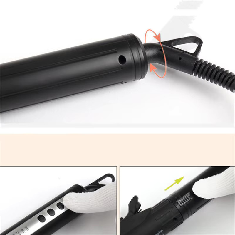 Professioneller Keramik Haar Curler mit Temperaturdisplay, Automatisch rotierend, 28mm - Bild 4