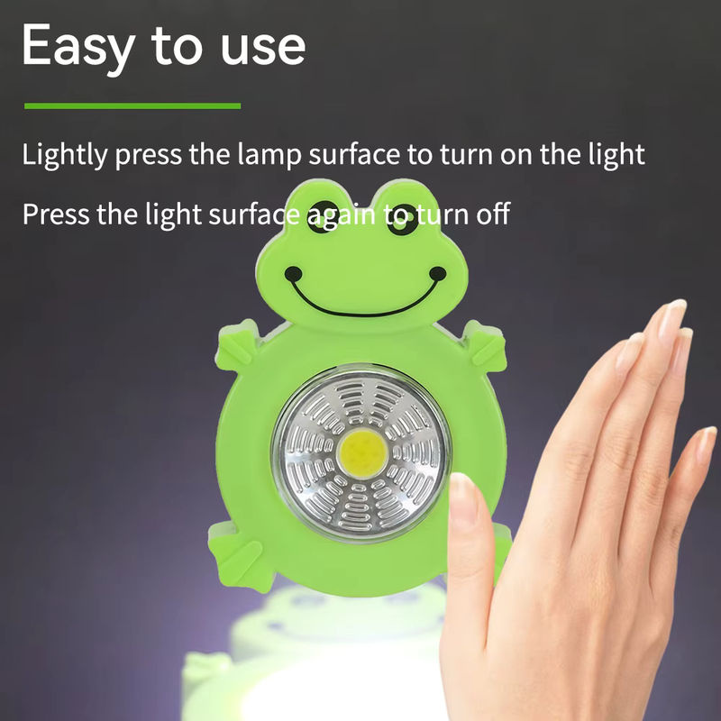 Heinast Mini Frosch Nachtlicht mit Touch-Funktion in Grün und Warmweiß für Kinderzimmer, Schlafzimmer und Flur - Bild 3
