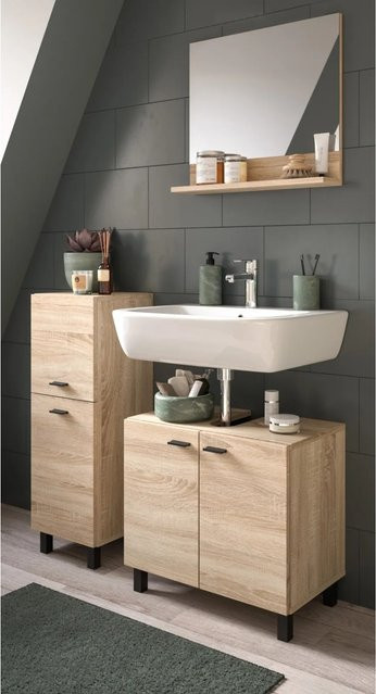 Inn.Furn Badmöbel-Set Lowell 3-teilig in Eiche matt, hängend oder stehend - Bild 1