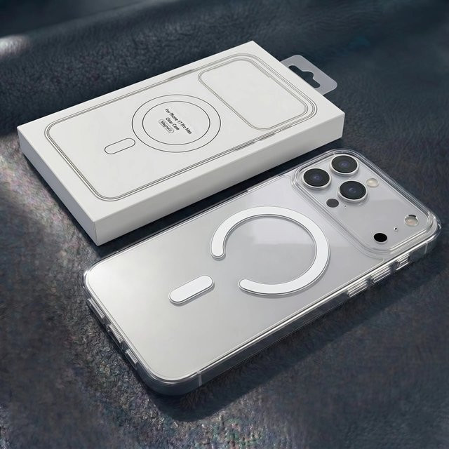 MagSafe Magnetische Handyhülle für iPhone 17 16 15 14 13 12 11 Pro Max Plus – Transparente Stoßfeste Schutzhülle mit Hartem Acryl-Bumper - Bild 1