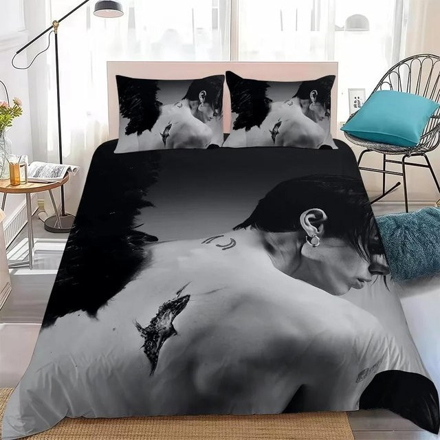Flylo Bettwäsche-Set Yungblud Idols mit 3D-Druck, Schwarz, B/H: 135 x 200 cm - Bild 1