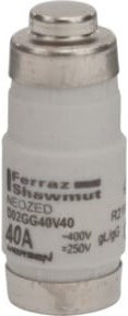 Mersen Sicherungseinsatz NEOZED gG D02 AC400V 40A in Schwarz und Weiß - Bild 1