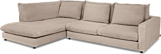 Polsterecke Sansibar Dagebüll in Taupe Beige aus Cord Stoff, L-Form mit Armlehnen, B/T/H: 321 x 228 x 84 cm - Bild 1