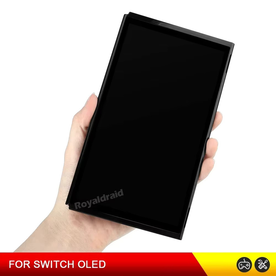 Nintendo Switch OLED Ersatz-LCD-Display mit Rahmen in Schwarz - Bild 5