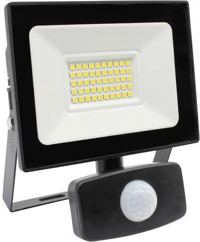 Megatron ISPOT M PIR MT68031 LED-Außenstrahler mit Bewegungsmelder in Schwarz mit neutralweißem Licht und 18W Leistung - Bild 1