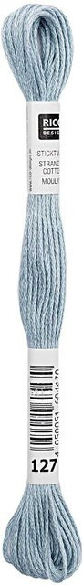 Rico Design Sticktwist 8m aus Baumwolle in Eisblau - Bild 1