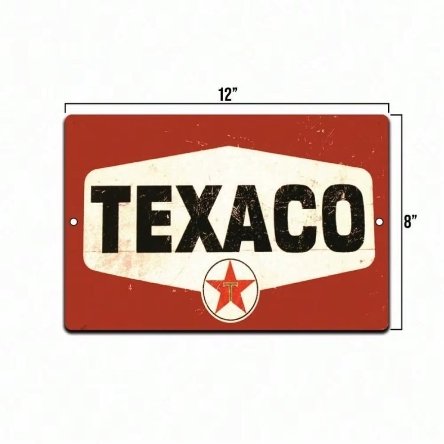 Texaco Retro Blechschild im Vintage-Stil für Garage und Auto Shop, Breite: 30,48 cm, Höhe: 20,32 cm - Bild 2