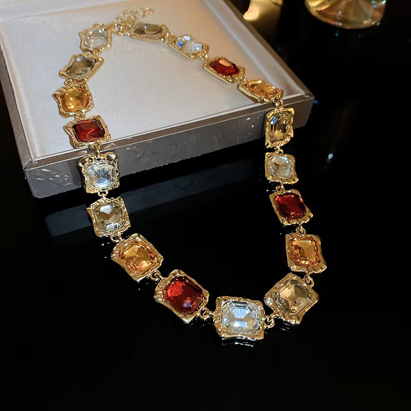 Kaitin Jewelry Schmuck-Set, Halskette, Ohrringe, Kristall, Gold, Damen - Bild 2