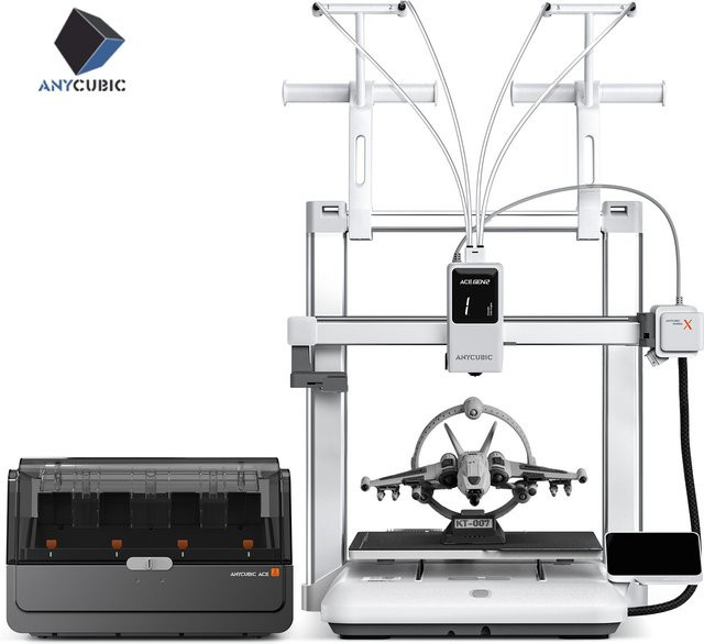 Anycubic Kobra X Combo FDM 3D-Drucker mit KI-Erkennung und bis zu 19 Farben Druckmöglichkeit - Bild 1