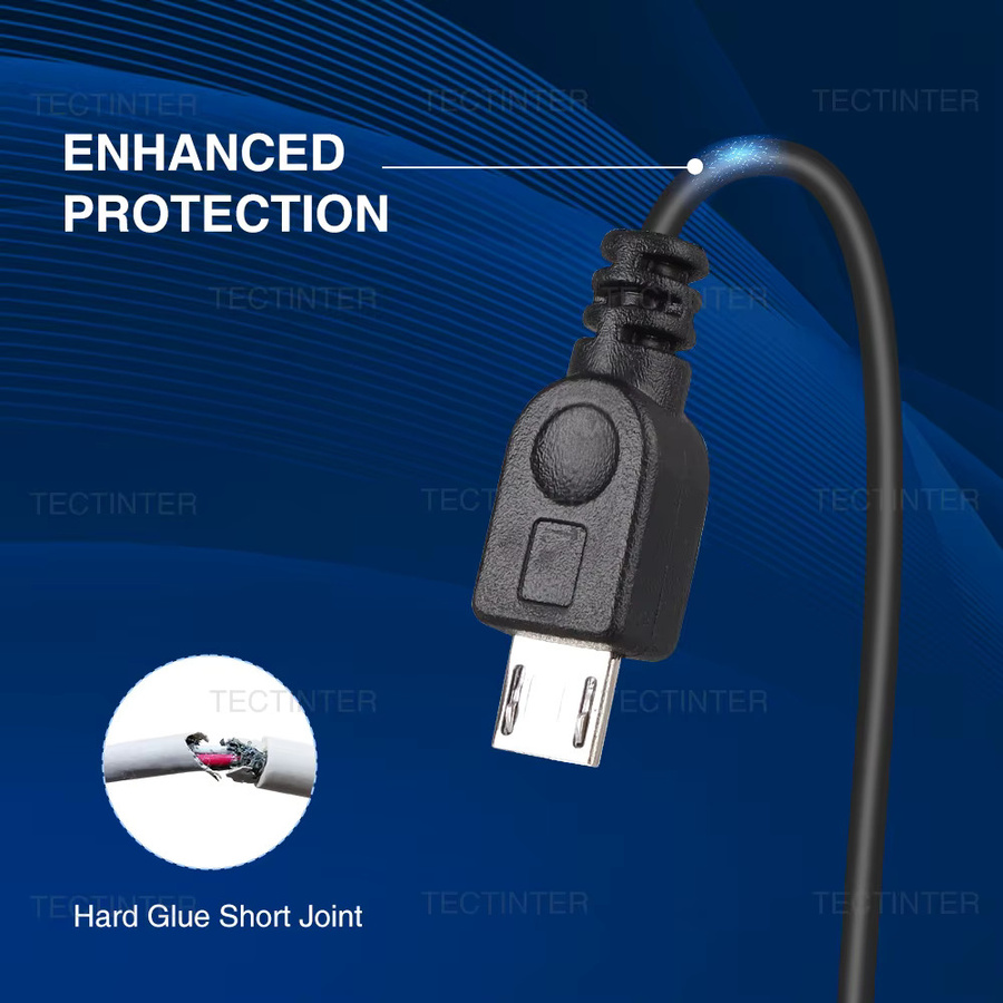 TECTINTER Micro-USB Ladekabel für PS4 und Xbox One Controller sowie Smartphones, Schwarz, Länge: 1,8 m - Bild 3