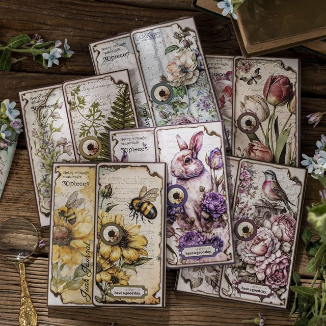 30 Stück Dekorpapier mit botanischem Gartenpflanzen-Design in Multicolour für Scrapbooking und Kartenherstellung - Bild 1