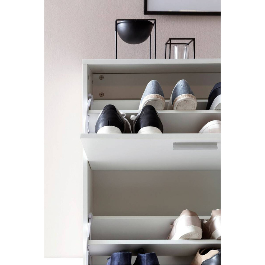 Wohnling Schuhschrank WL5.829 modern weiß matt B/H/T: 120 x 81 x 24 cm - Bild 3