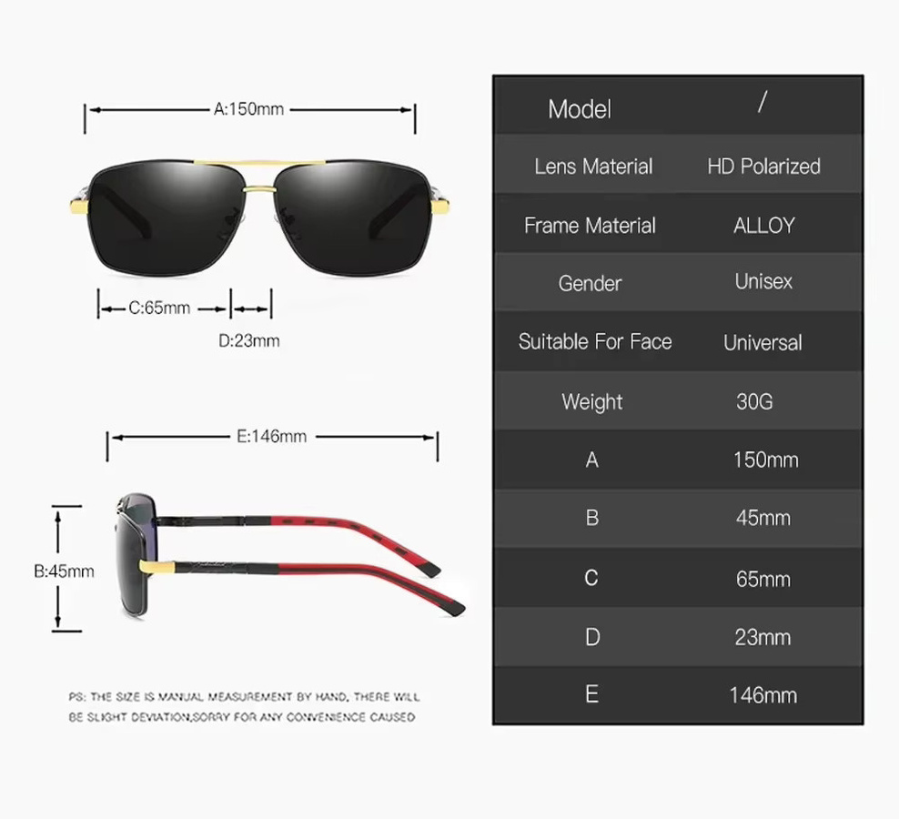 Polarisierte Sonnenbrille, Unisex, Vollrand, rund, Metall - Bild 5