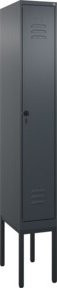 C+P Spind Classic PLUS Garderobenschrank mit 1 Abteil, Stahlkonstruktion, Anthrazit/Schwarz, H x B x T: 212 x 30 x 50 cm - Bild 1
