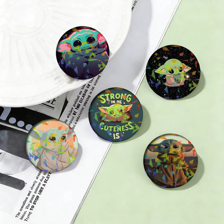 Star Wars Yoda Laser-Abzeichen Brosche, Bunt, Kinder - Bild 2