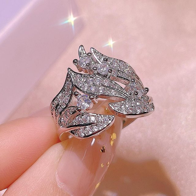 YIRAN Jewelry Ring, weißer Zirkon, Damen - Bild 1