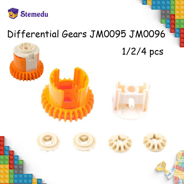 Stemedu Differentialgetriebe mit 28 Zähnen in Orange für technische Modifikationen, kompatibel mit Lego Technic Teilen - Bild 1