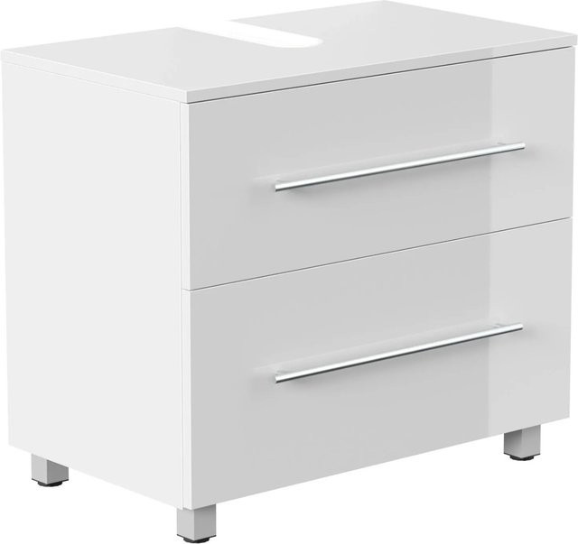 Posseik Mondial Universal Unterbau auf Standfüßen, Weiß Hochglanz, Breite: 70 cm - Bild 1