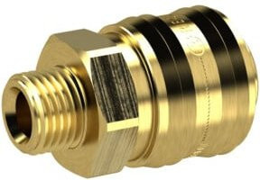 Riegler Schnellverschlusskupplung connect line NW 7,2 Messing Gold G 1/8 AG - Bild 1