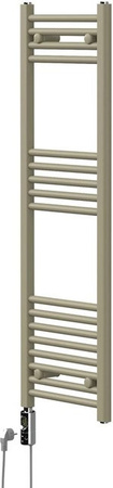 LuxeBath Elektrischer Handtuchheizkörper 600W Beige, Badheizkörper Gerade mit Seitenanschluss, B: 40 cm, H: 120 cm
