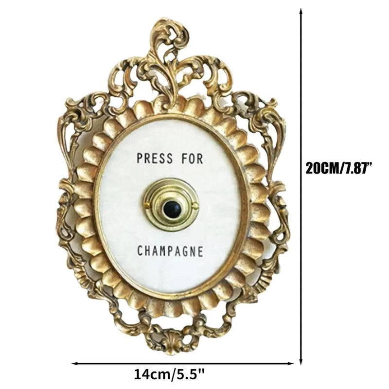 Vintage Türklingel aus Metall in Gold für eine ästhetische Dekoration zum Aufhängen - Bild 3
