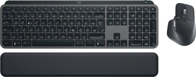 Logitech MX Keys S Combo Tastatur und Maus Set Graphit Qwertz Bluetooth USB-A - Bild 1