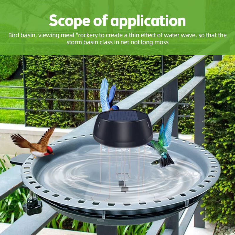 Solarbetriebener Wasser Rührer für Vogelbad und Gartenteich, runder Solar Bubbler Aerator mit 0,5 W und 5V - Bild 4