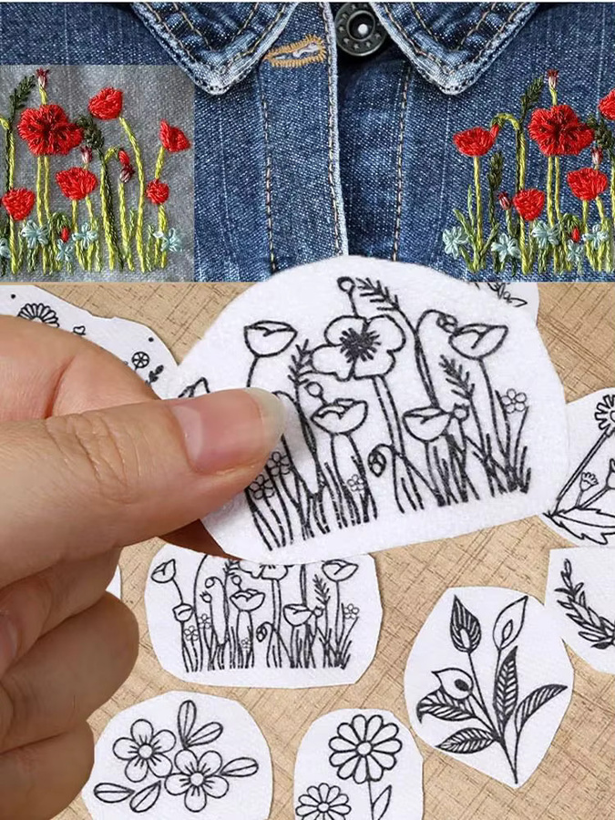 Wasserlöslicher Stickerei-Stabilisator für Stickmuster und Transfers zum Handnähen - Bild 4