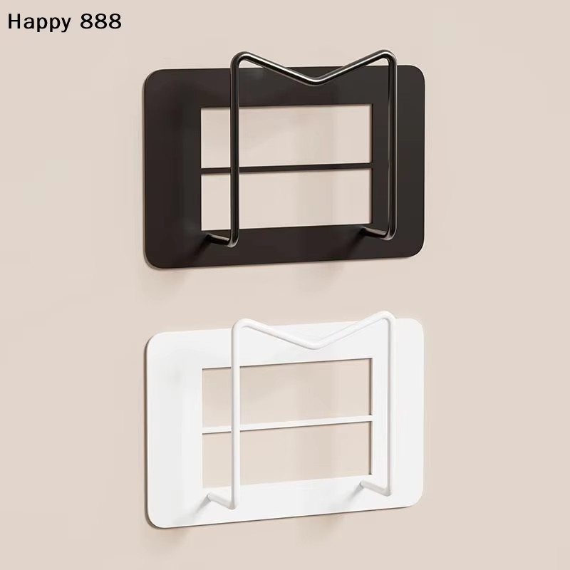 Hoeaden Wandregal für Router und Set-Top-Box aus Metall mit Haken, selbstklebend, Schwarz oder Weiß - Bild 1