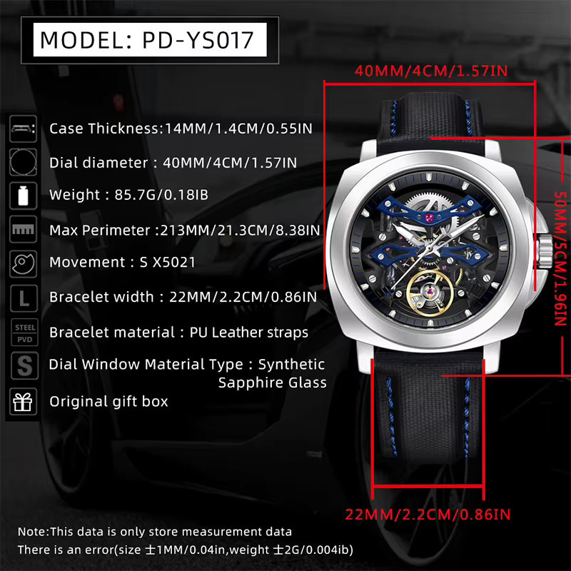 PAGANI DESIGN Armbanduhr Automatik, Edelstahl, 40 mm, Herren - Bild 5