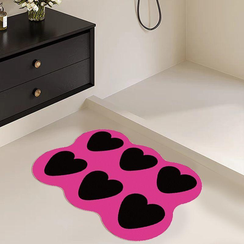 Rutschfeste Badezimmer Bodenmatte aus Kieselgur in Nordischem Stil, schnell trocknend und waschbar, B/T: 60 x 40 cm - Bild 2