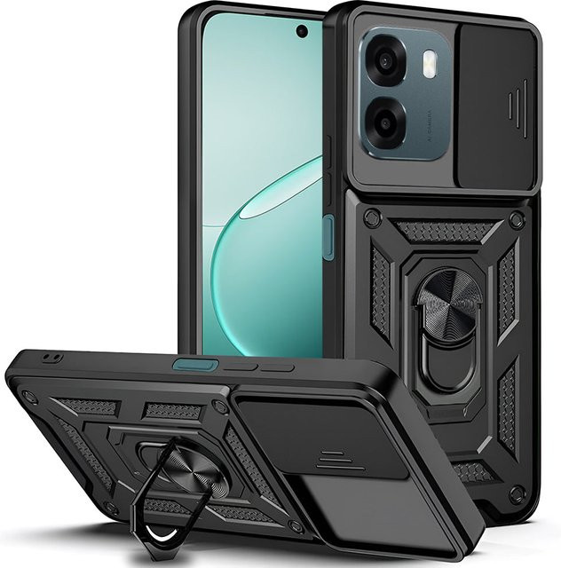 Techsuit CamShield Schutzhülle für Oppo A6 4G in Schwarz - Bild 1