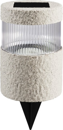 LIVARNO LED-Solarleuchte rund in Beige für Garten, Terrasse und Balkon