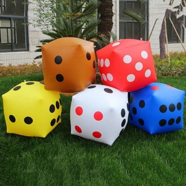 soulbao Aufblasbarer Würfel, 30 cm, Bunt / Mehrfarbig - Bild 1