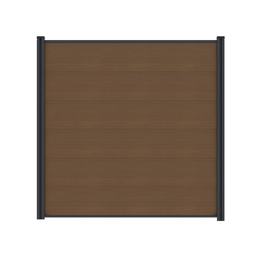 T&J WPC-Steckzaunset Max-XL Coextrudiert in Teak, Höhe: 175 cm, Breite: 172 cm - Bild 2