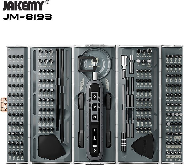 JM-8193 Präzisions-Elektroschraubendreher-Set mit magnetischen Torx-Bits für die Reparatur von Elektronik, Handys und Brillen - Bild 1