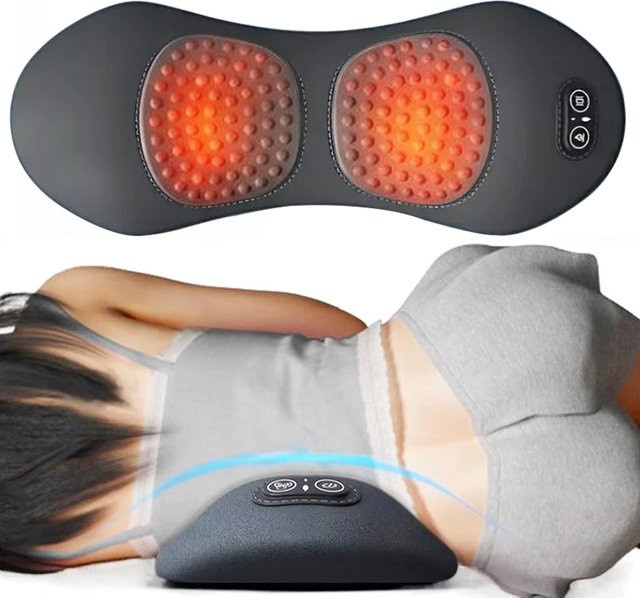 vilnason Elektrisches Taillenmassage-Kissen, Schwarz - Bild 1