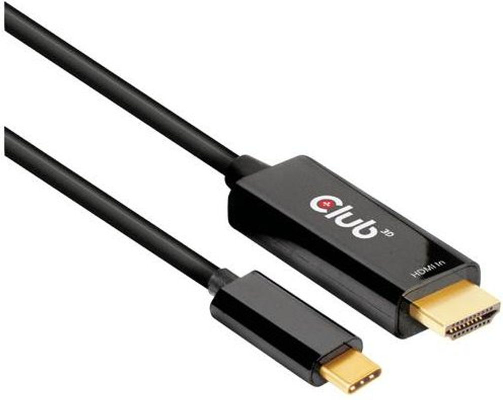 Club3D Adapterkabel HDMI auf USB-C in Schwarz, 1,8 m, unterstützt 4K 60 Hz - Bild 2