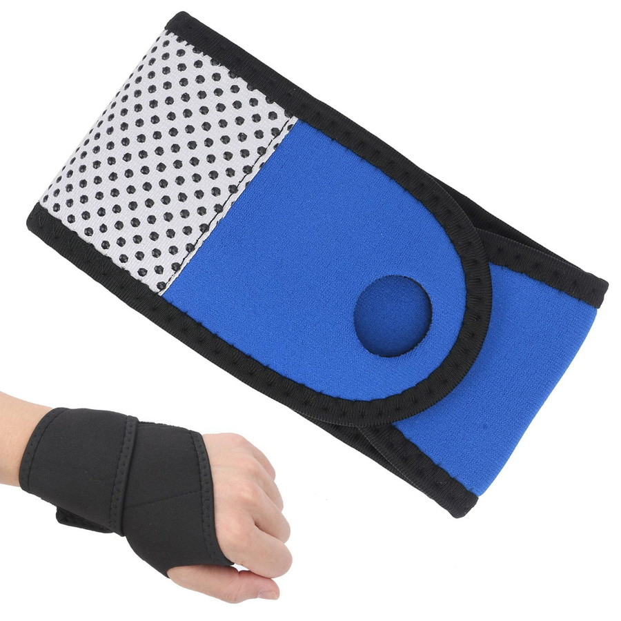 Selbsterwärmende Magnet Handgelenkstütze, Schwarz Blau - Bild 3