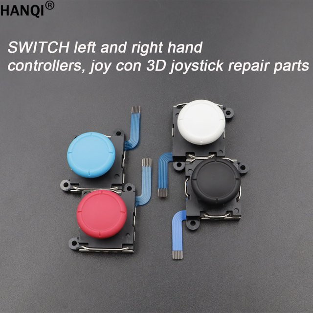 Nintendo Switch Joy Con Ersatzteil Set: Links- und Rechtsgriff für 3D-Joystick-Reparatur in Schwarz und Multicolour - Bild 1