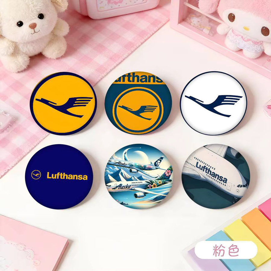Brosche Lufthansa-Cartoon-Stil, Emaille, Unisex - Bild 2