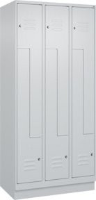 C+P Z-Spind Classic PLUS mit 6 Fächern, Sockel, grau, H x B x T: 195 x 90 x 50 cm - Bild 1