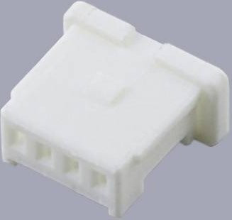 Molex Buchsengehäuse-Kabel in Weiß mit 4 Polen und 1 mm Rastermaß - Bild 1