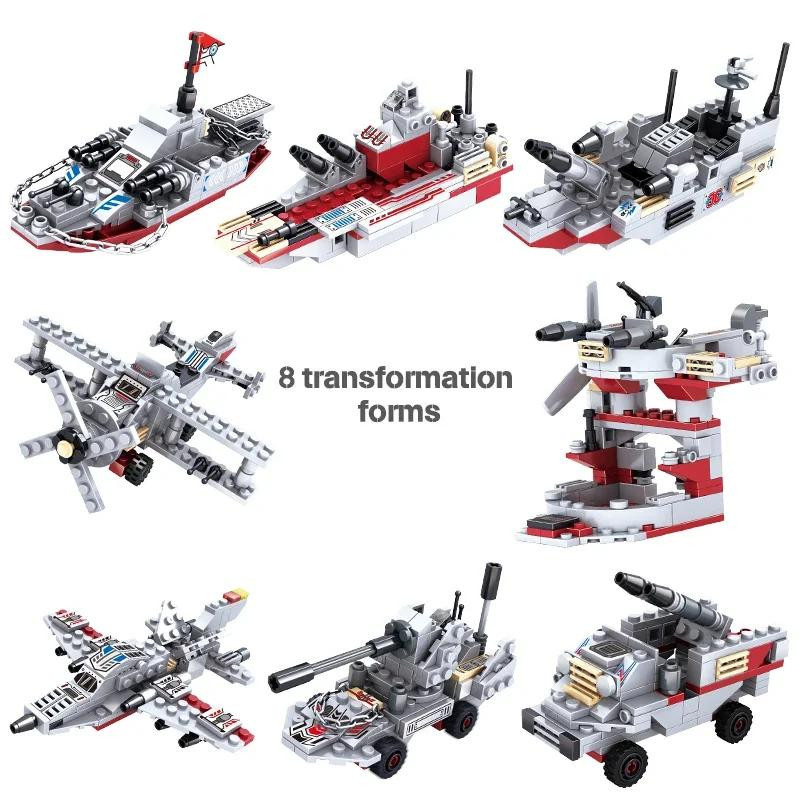 Linyi toy Bausteinset Militär Flugzeug Träger Panzer ab 6–12 Jahren - Bild 2