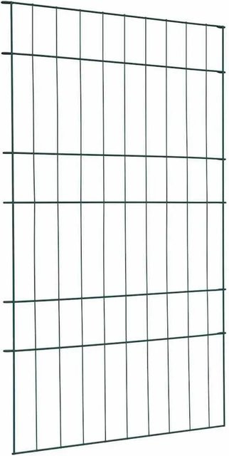 vidaXL Teichzaun Set aus Stahl in Grün, 8 Stück, B: 50 cm, H: 80 cm - Bild 1