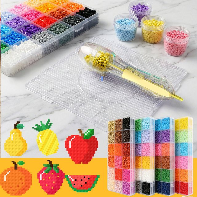 Hama Perlen Set, 24-farbig, 12.000 Stück, Bunt / Mehrfarbig - Bild 1