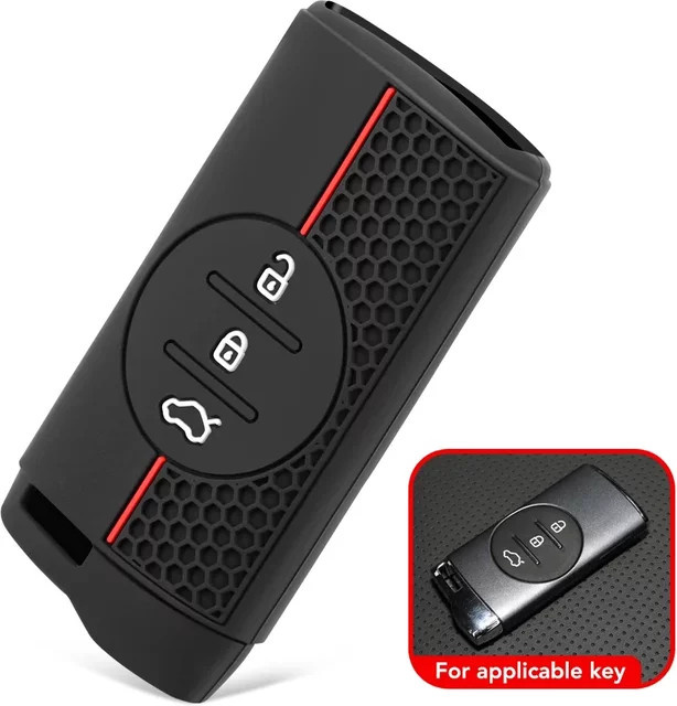 Silikon Schlüsselhülle für Chery Tiggo 7 Pro, 8 Pro, Exeed Tiggo 2, 3x, Arrizo 5 Pro, GX 5X, EQ7 in Schwarz - Bild 1